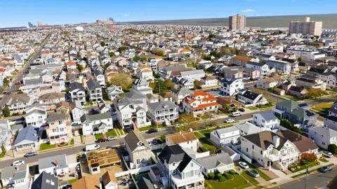 an aerial view of a city
