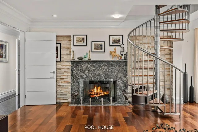 a kitchen with a table and chairs in it