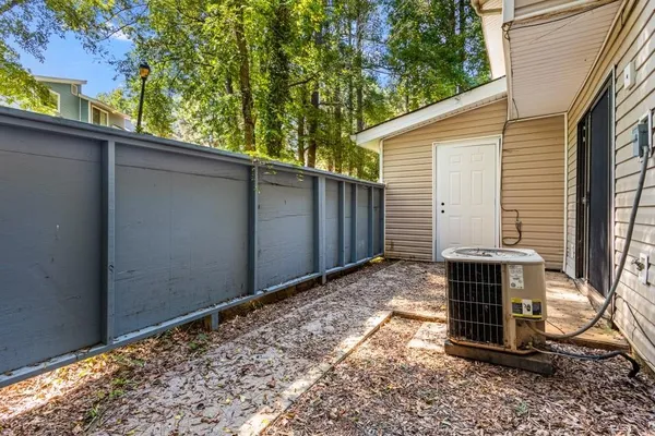 a backyard of a house