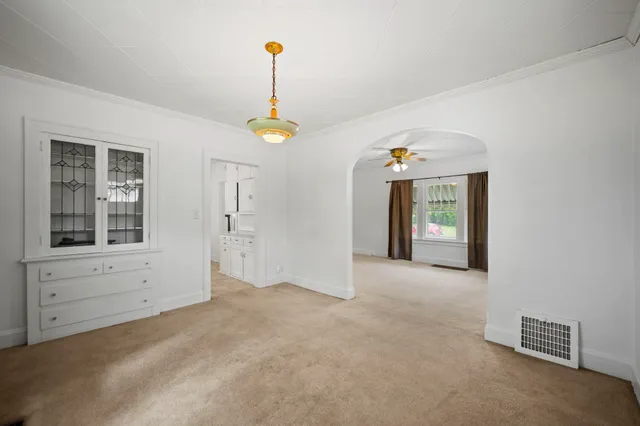 an empty room with window