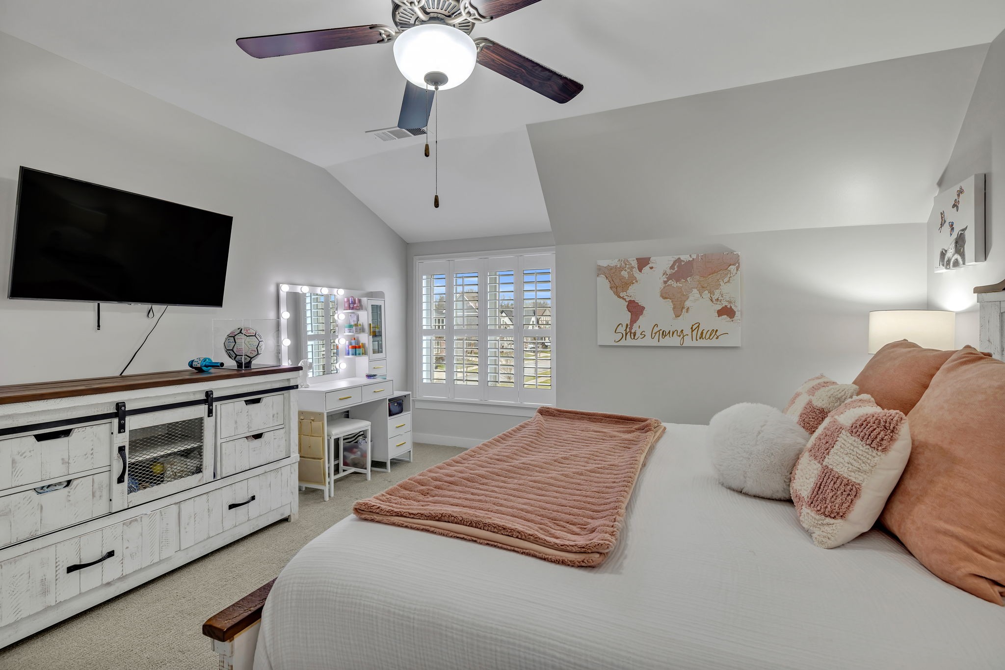 4049 Ryecroft Lane Franklin, TN 37064 - Photo 21 of 34 a bedroom with furniture and a flat screen tv