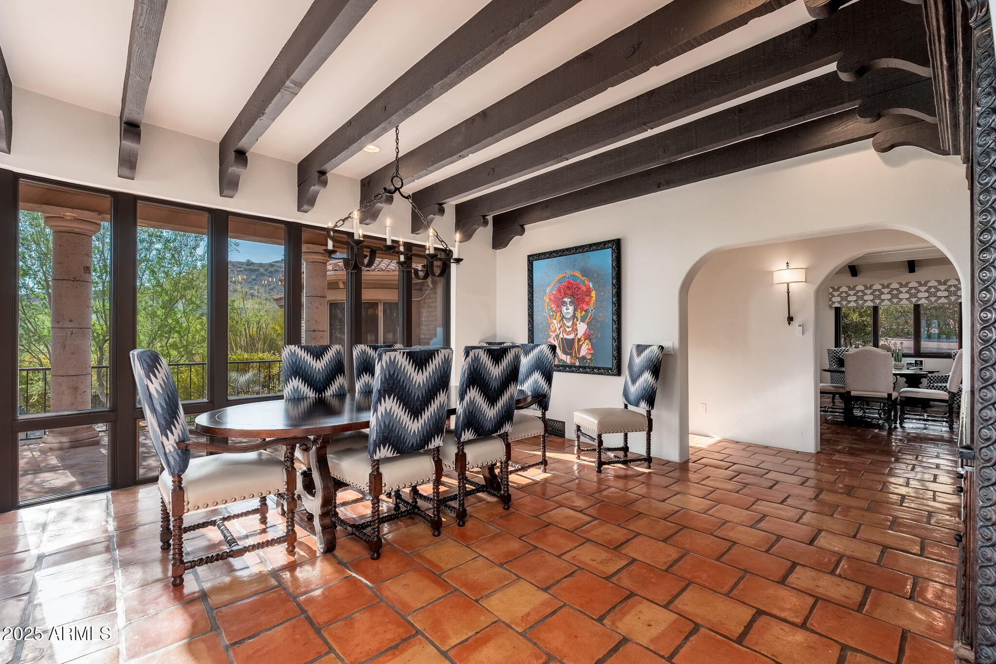 6527 East El Sendero Road Carefree, AZ 85377 - Photo 16 of 93 a view of a dining room with furniture window and outside view