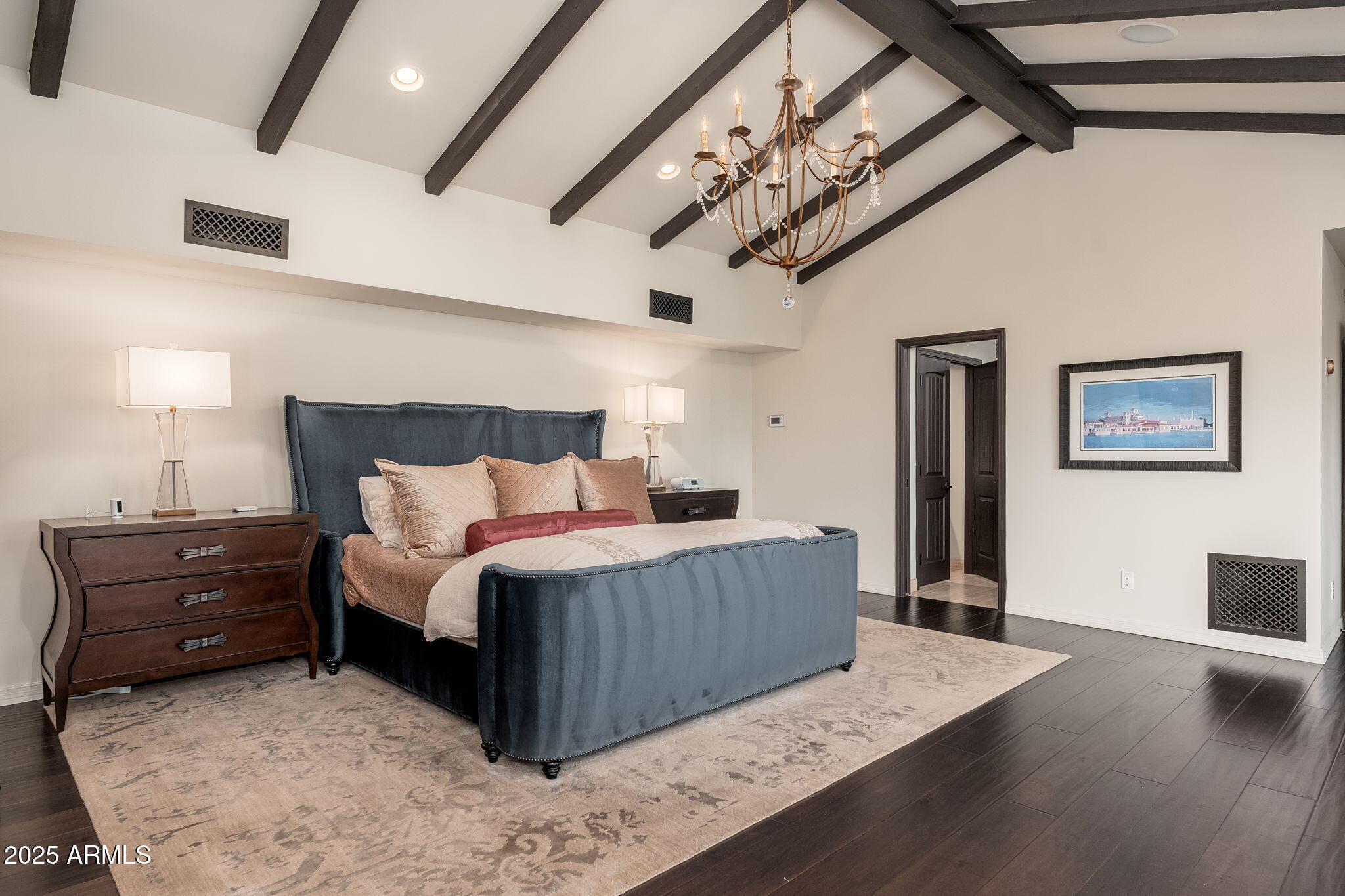 6527 East El Sendero Road Carefree, AZ 85377 - Photo 32 of 93 a bed room with a bed and a tv