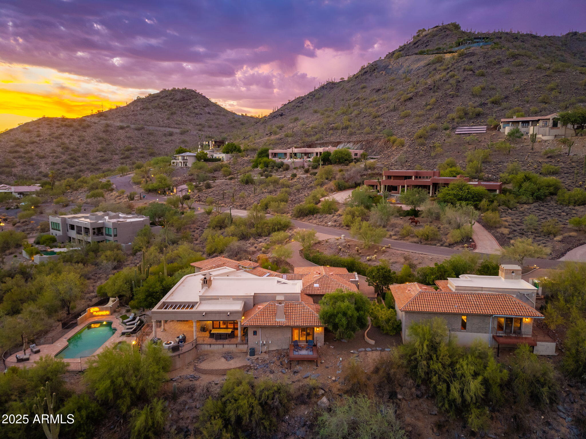 6527 East El Sendero Road Carefree, AZ 85377 - Photo 91 of 93 an aerial view of residential houses with outdoor space