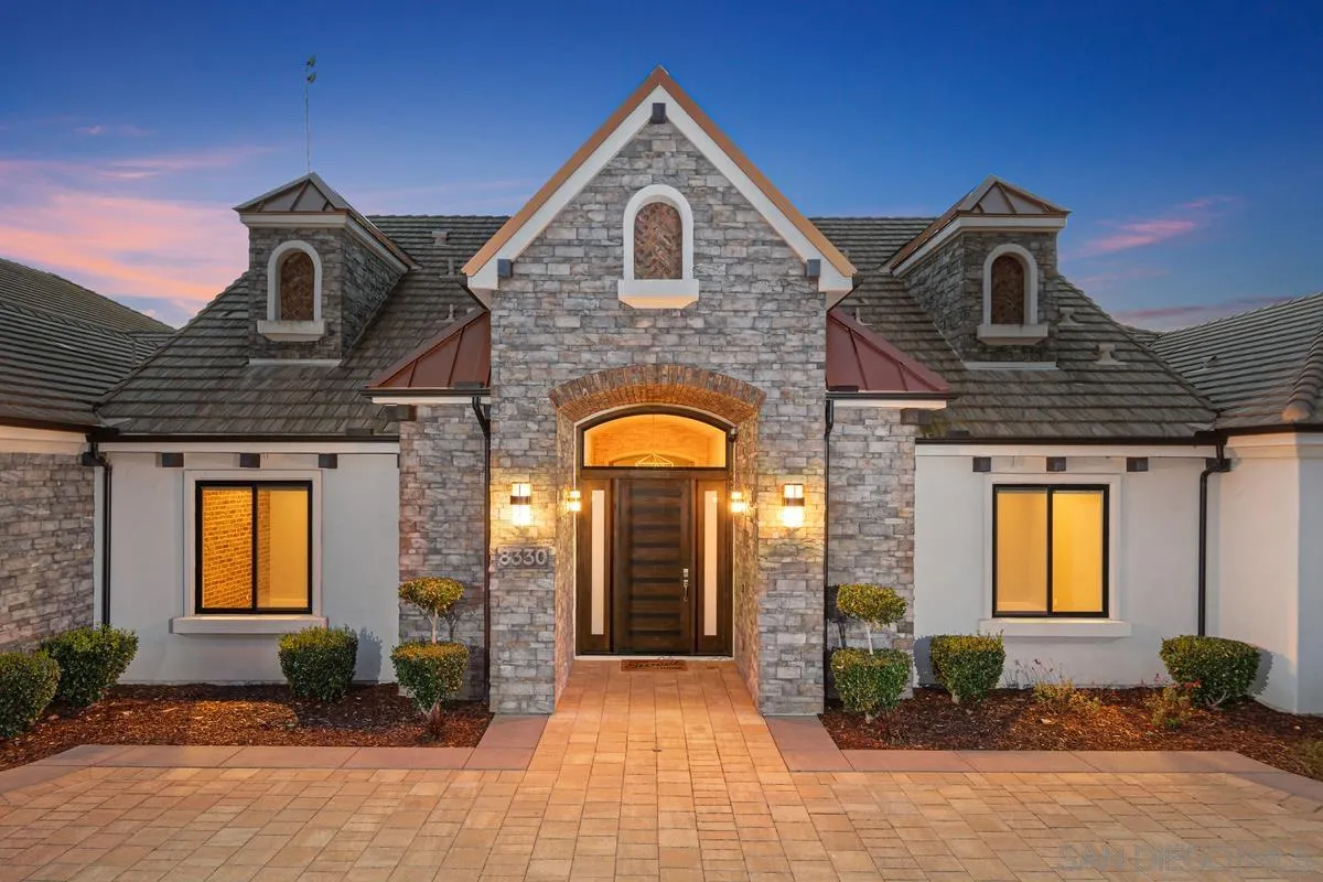 a front view of a house