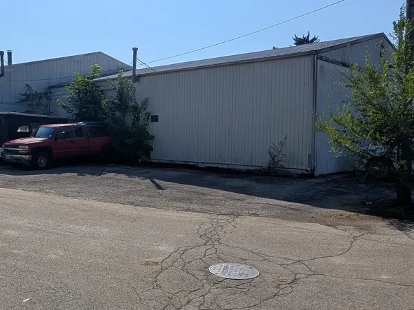 a car parked beside a road