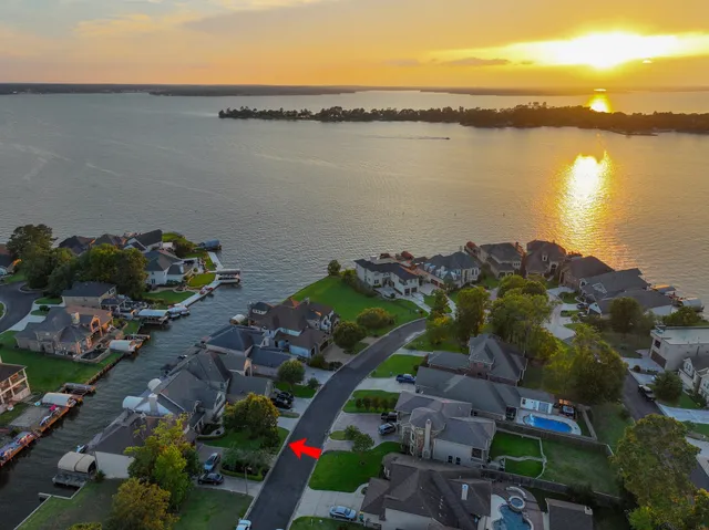 an aerial view of a houses with outdoor space