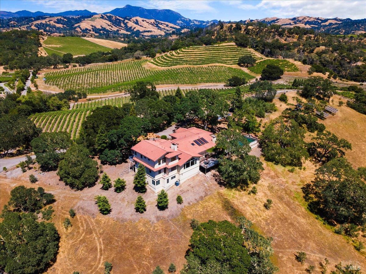 13404 Flora Ranch Road Healdsburg, CA 95448 - Photo 13 of 66 an aerial view of residential houses with outdoor space and trees
