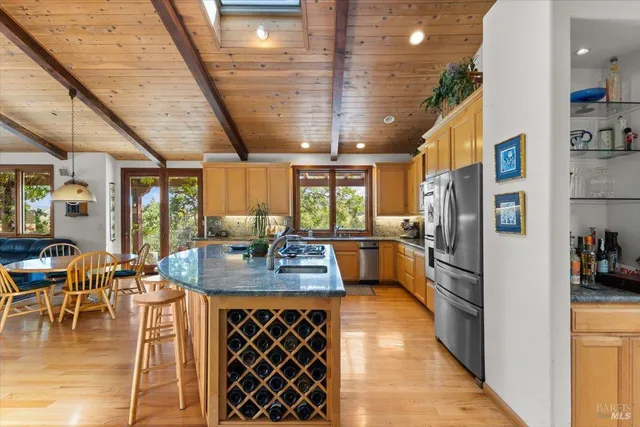 a view of a bath tub sitting in a bathroom