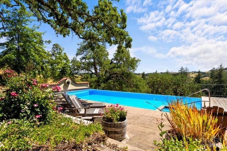 13404 Flora Ranch Road Healdsburg, CA 95448 - Photo 54 of 66 a view of a swimming pool with a patio