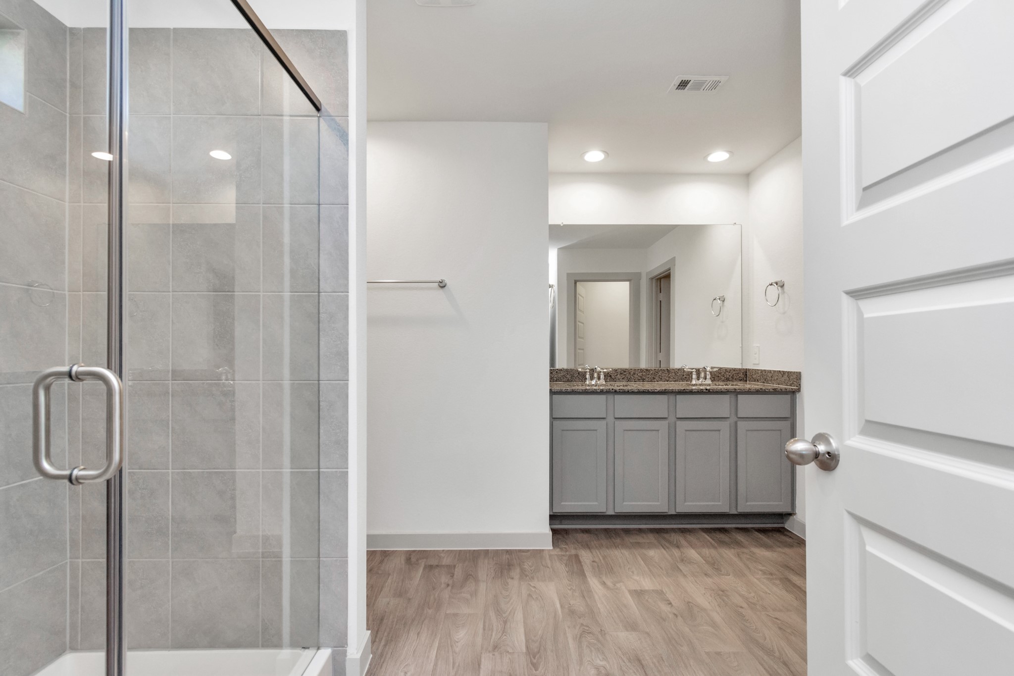 10626 Watershed Drive Rosharon, TX 77583 - Photo 37 of 42 a bathroom with a granite countertop sink mirror and a toilet