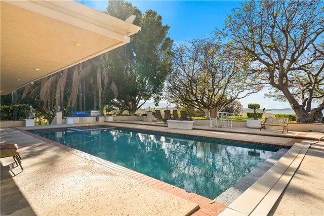 a view of outdoor space with seating area