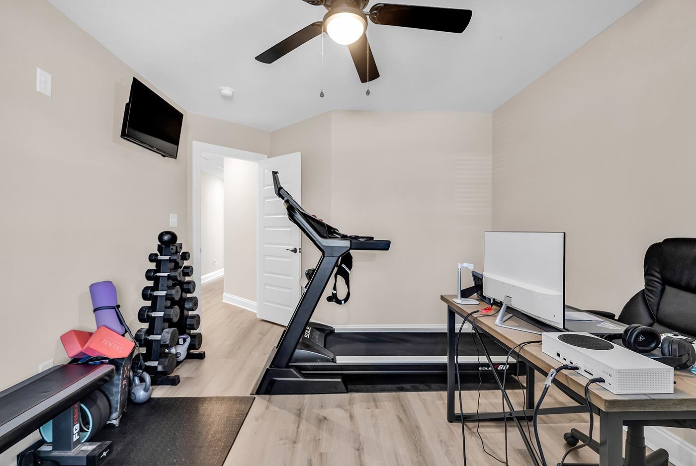 384 William Nobles Road Aynor, SC 29511 - Photo 25 of 38 Office featuring light wood-type flooring and a ceiling fan