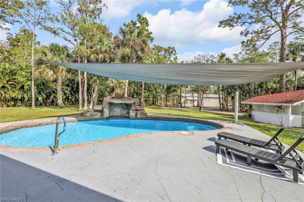 3231 13th Avenue Southwest Naples, FL 34117 - Photo 25 of 49 a view of a swimming pool with a lounge chairs