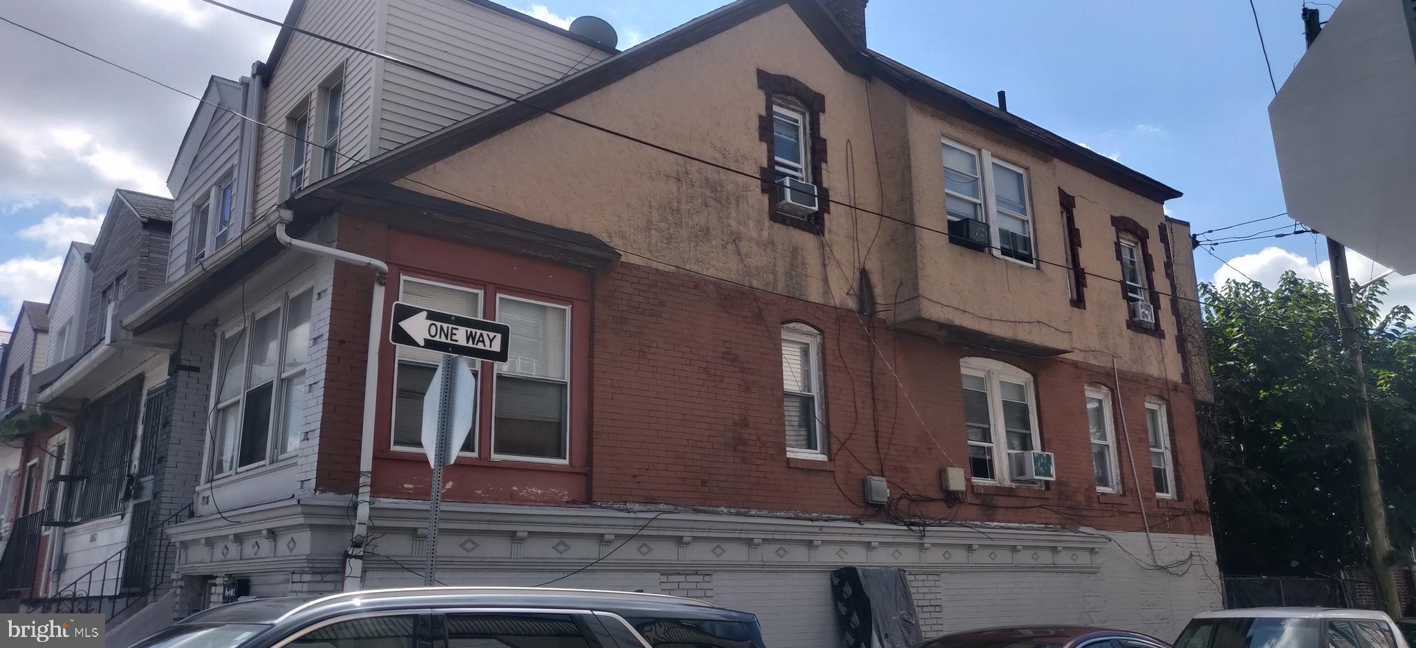 a front view of a building