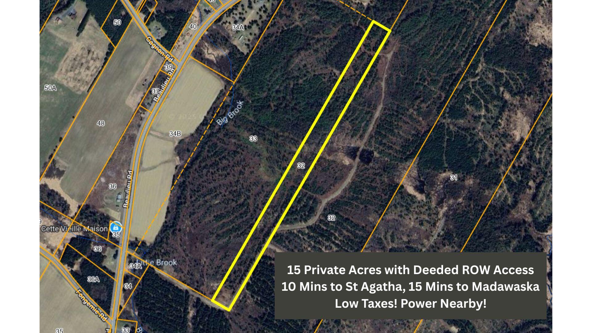 M23 L32 St. David, ME 04773 - Photo 1 of 16 ROW Access Road From Beaulieu Road (1)