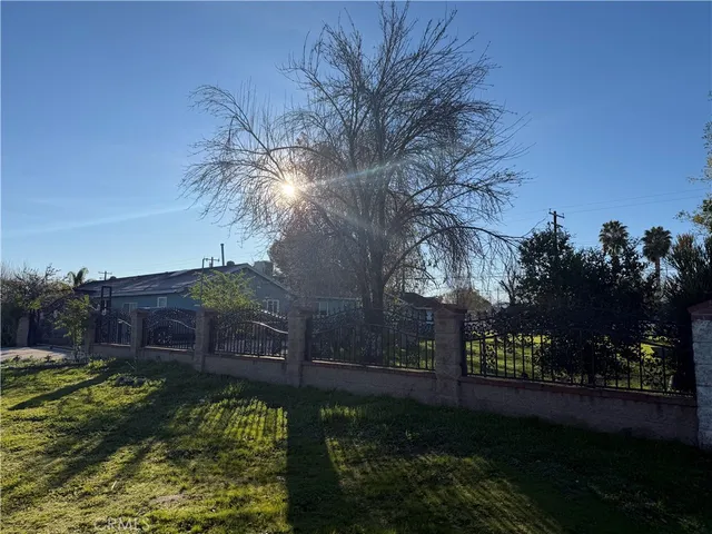 a view of a yard with an outdoor space