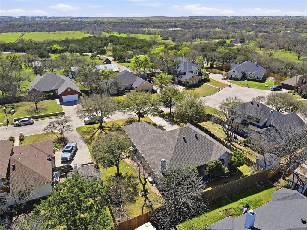 231 Bluff View Court Aledo, TX 76008 - Photo 34 of 34 an aerial view of residential houses with outdoor space