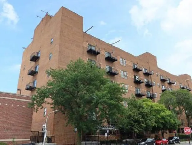 an aerial view of a large building