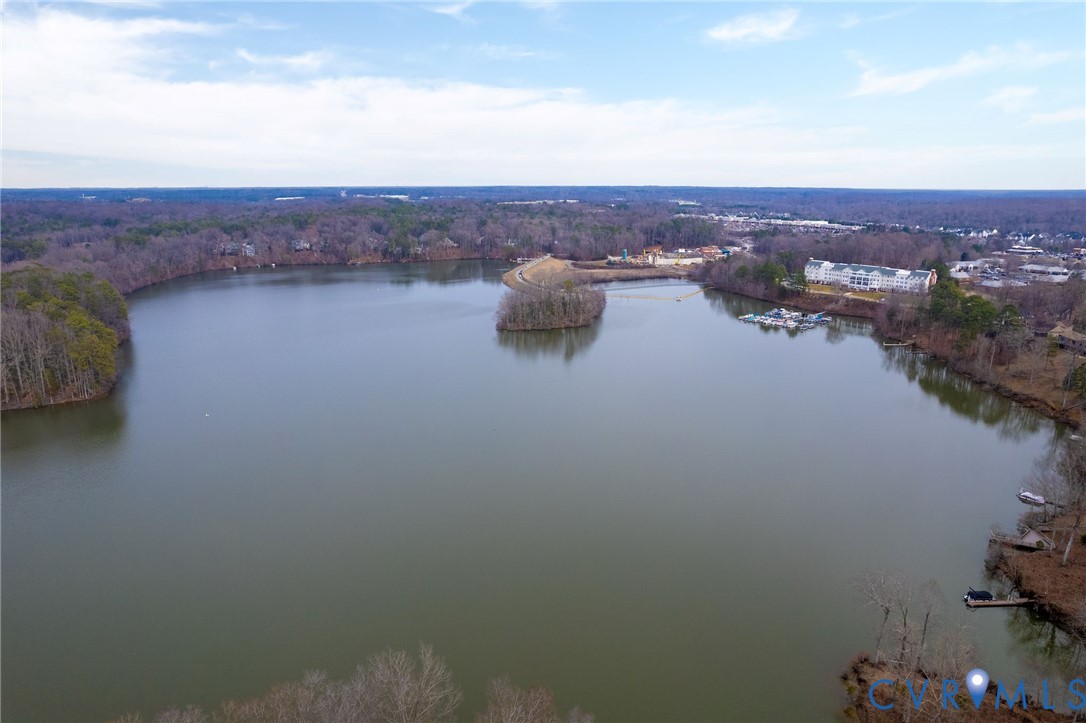 5713 Promontory Place Midlothian, VA 23112 - Photo 36 of 39 an aerial view of a houses with a lake view