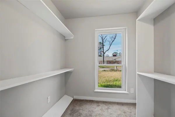 an empty room with window