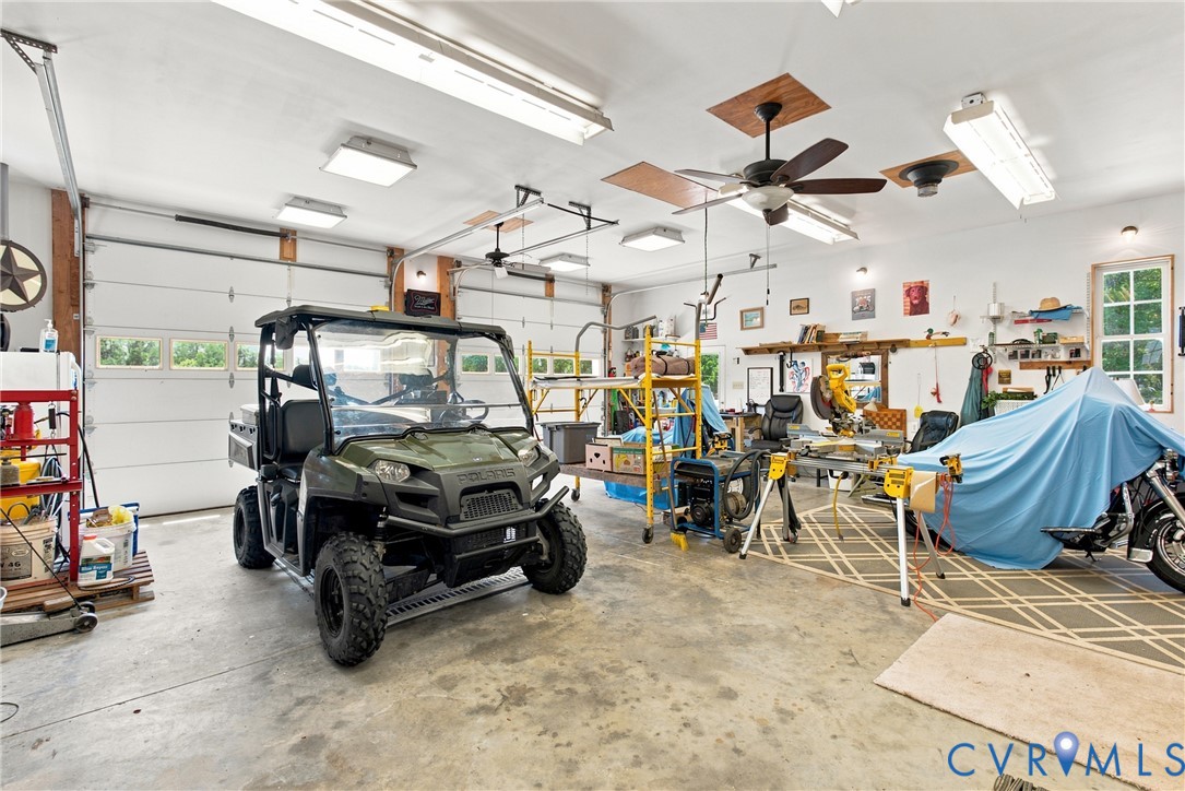 197 Goshen Road Cumberland, VA 23040 - Photo 43 of 70 Spacious garage featuring two overhead doors with