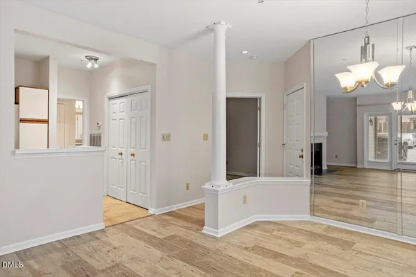 a view of a bathroom with a bathtub and shower