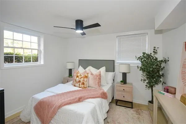 an aerial view of residential house with outdoor space