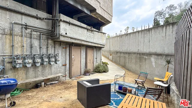 a view of a storage room