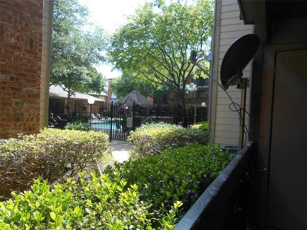 a view of a back yard with green space