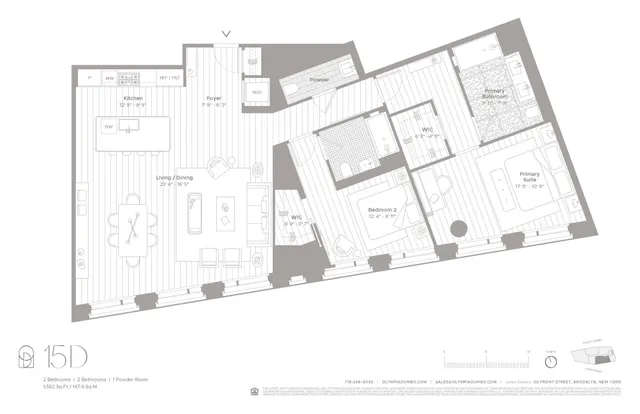 $3,200,000 | 30 Front Street, Unit 15D | DUMBO