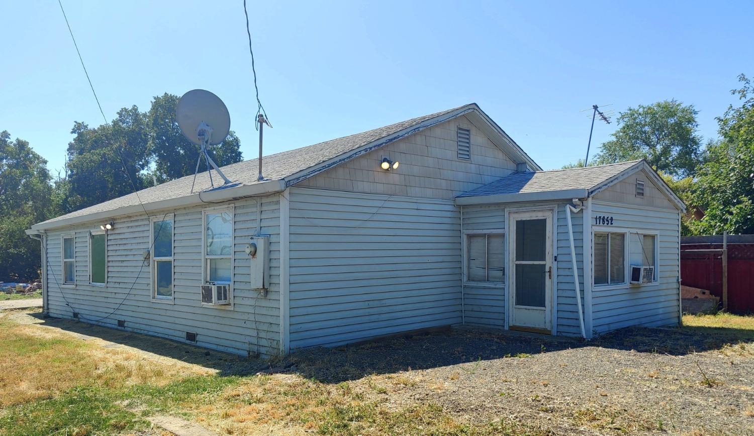 a backyard of a house