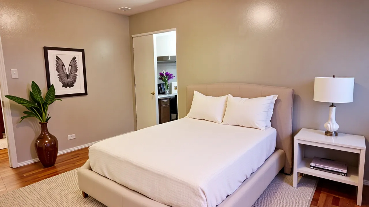 3506 Ithaca Road Olympia Fields, IL 60461 - Photo 12 of 28 a bedroom with a bed and a potted plant
