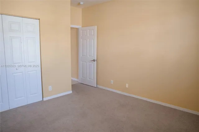 a room with cabinets