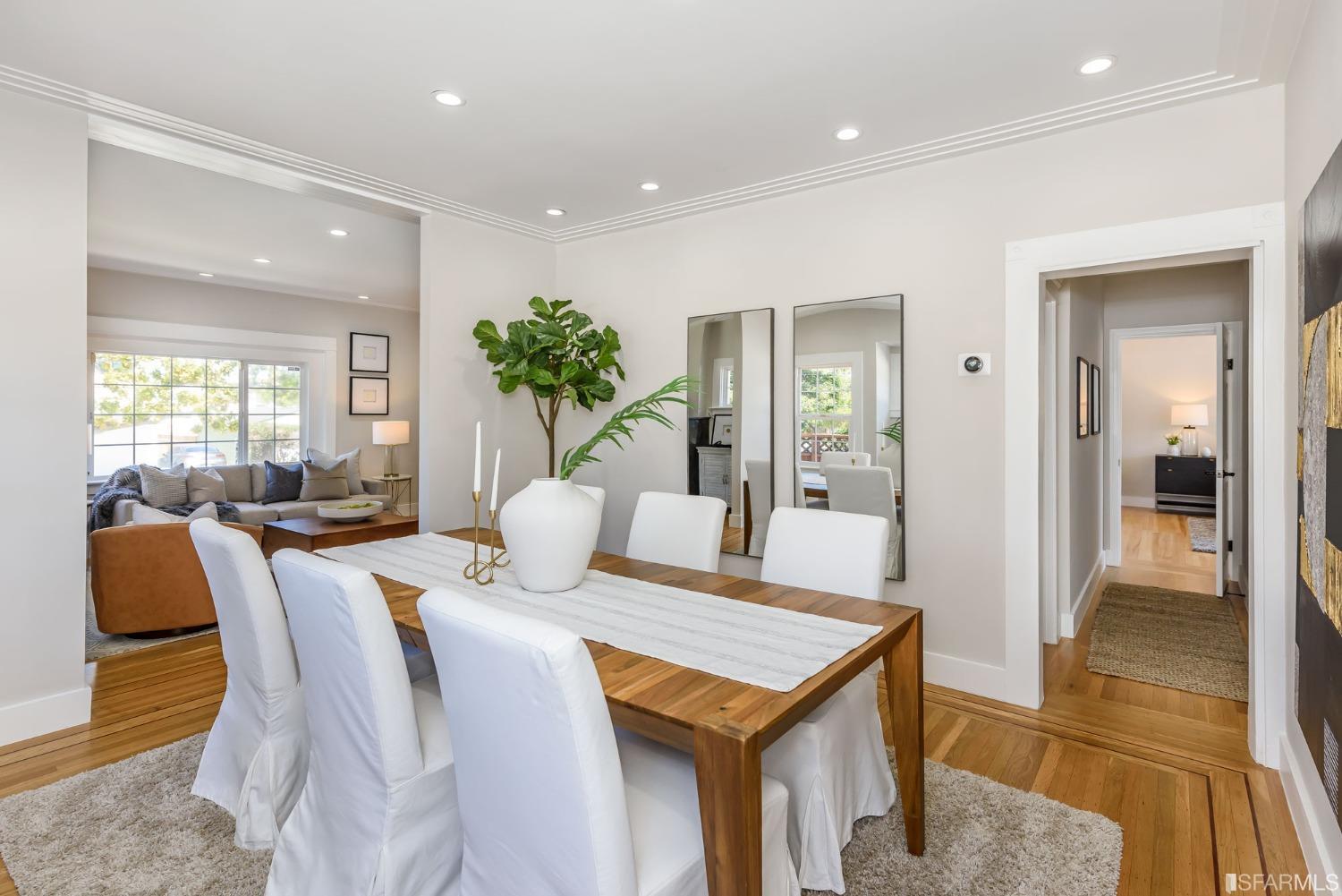 9 Bancroft Road Burlingame, CA 94010 - Photo 26 of 45 a view of a dining room with furniture and wooden floor