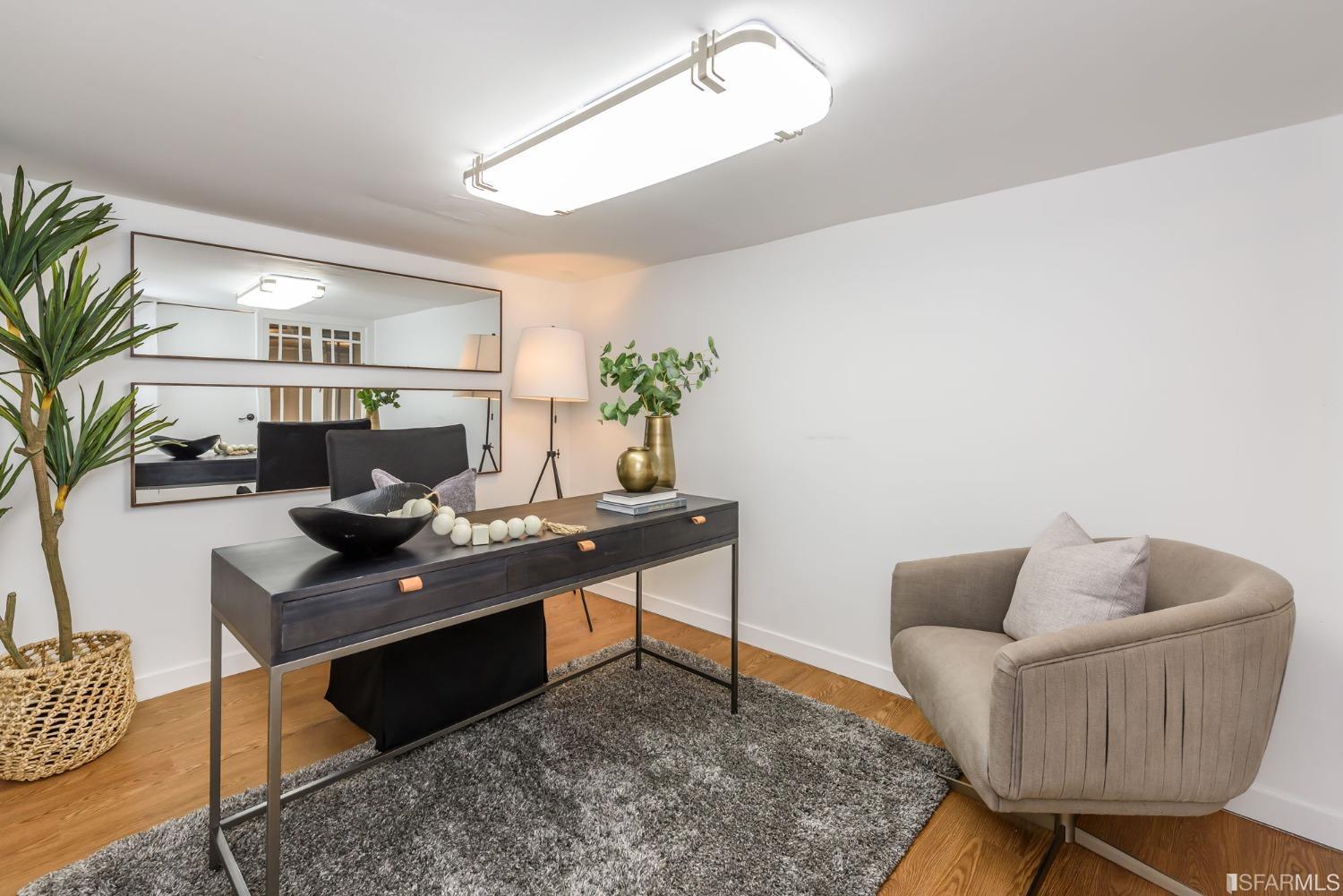 9 Bancroft Road Burlingame, CA 94010 - Photo 42 of 45 a work room with furniture and a potted plant