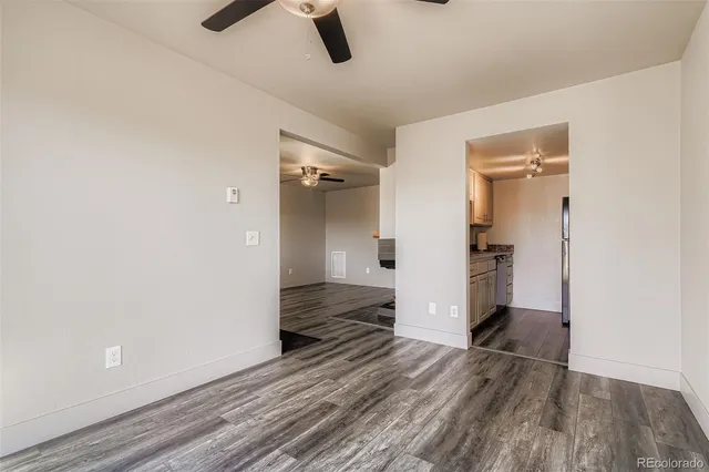 wooden floor in a hall with an entryway
