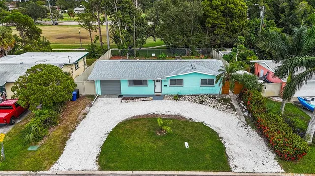 a aerial view of a house