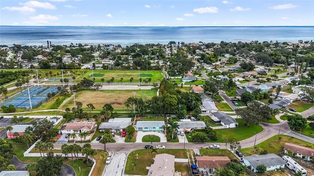 an aerial view of a city