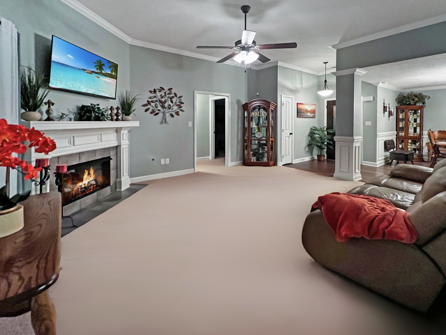48 Nehemiah Drive Jackson, TN 38305 - Photo 2 of 21 a living room with furniture and a fireplace