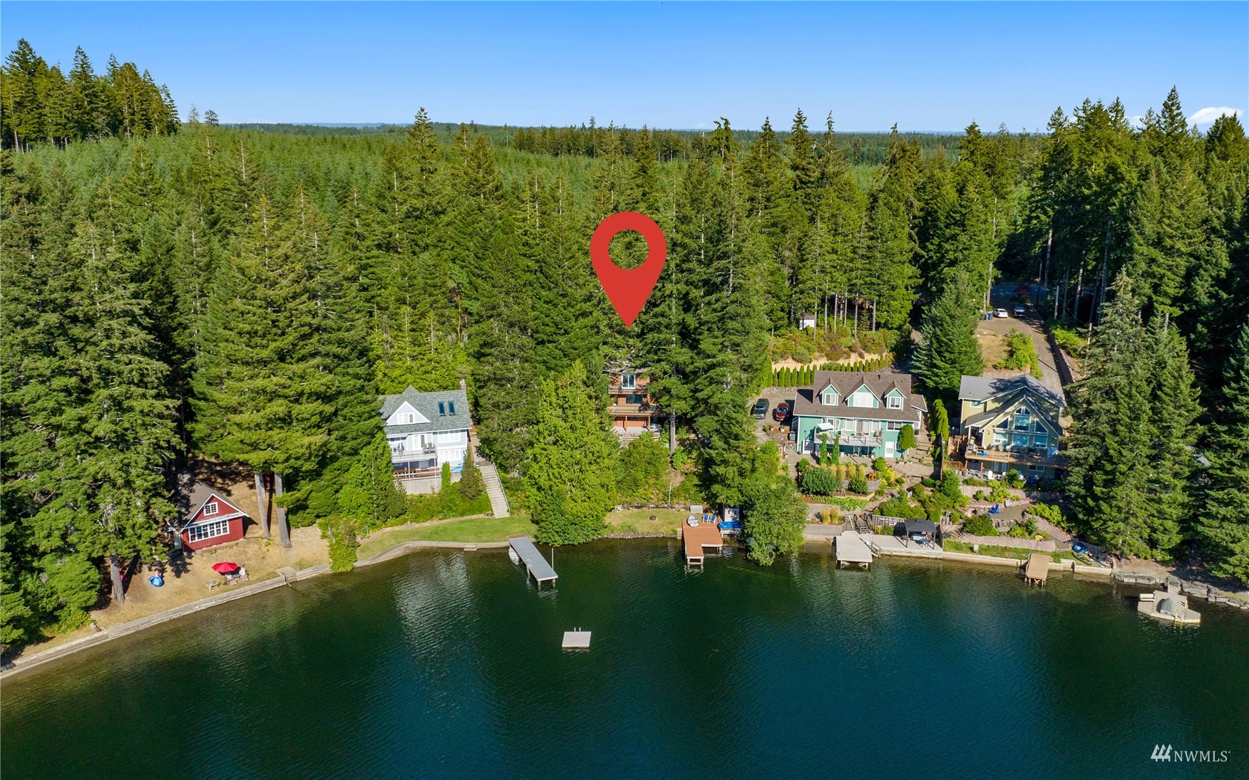 2141 Mason Benson Road East Grapeview, WA 98546 - Photo 37 of 40 a view of a lake with houses