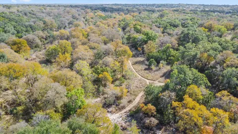 a aerial view of a house with a yard