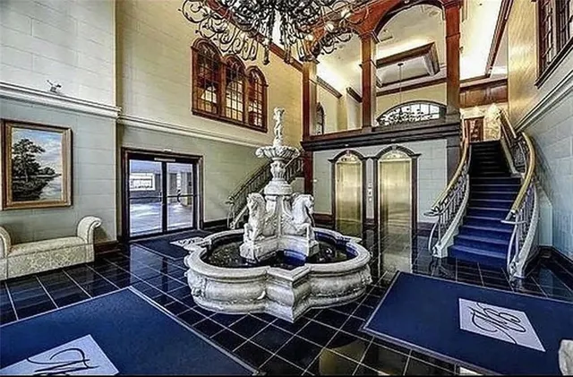 a table and chairs in a living room
