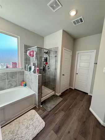 a view of a hallway with closet