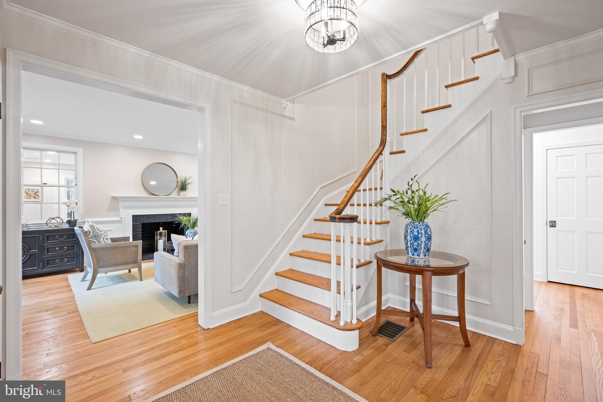 7819 Overbrook Road Ruxton, MD 21204 - Photo 23 of 80 a view of entryway livingroom and hall with wooden floor