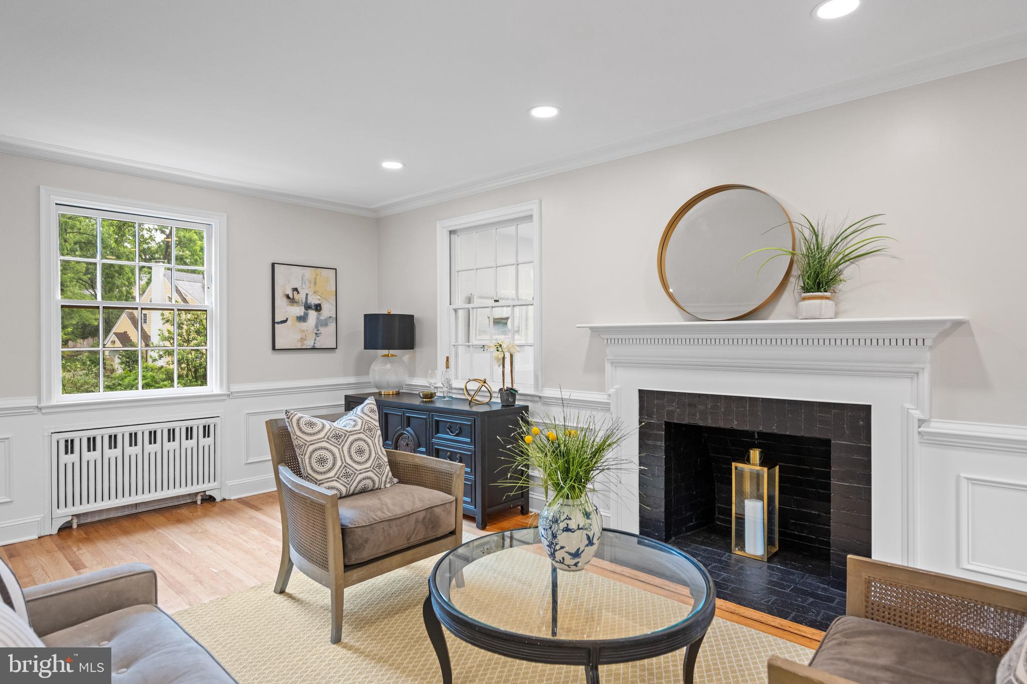 7819 Overbrook Road Ruxton, MD 21204 - Photo 30 of 80 a living room with furniture and a fireplace