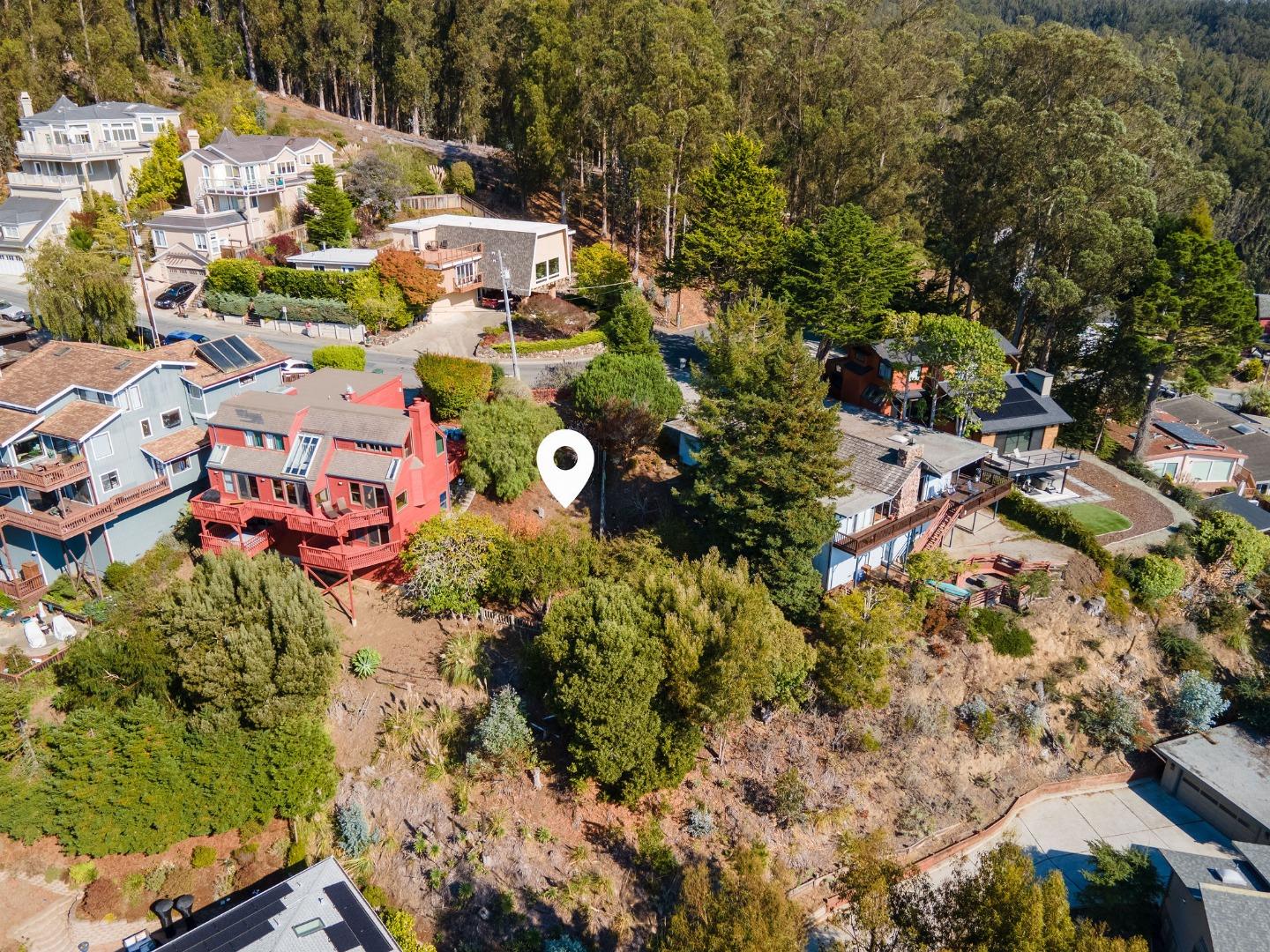 a aerial view of multiple house