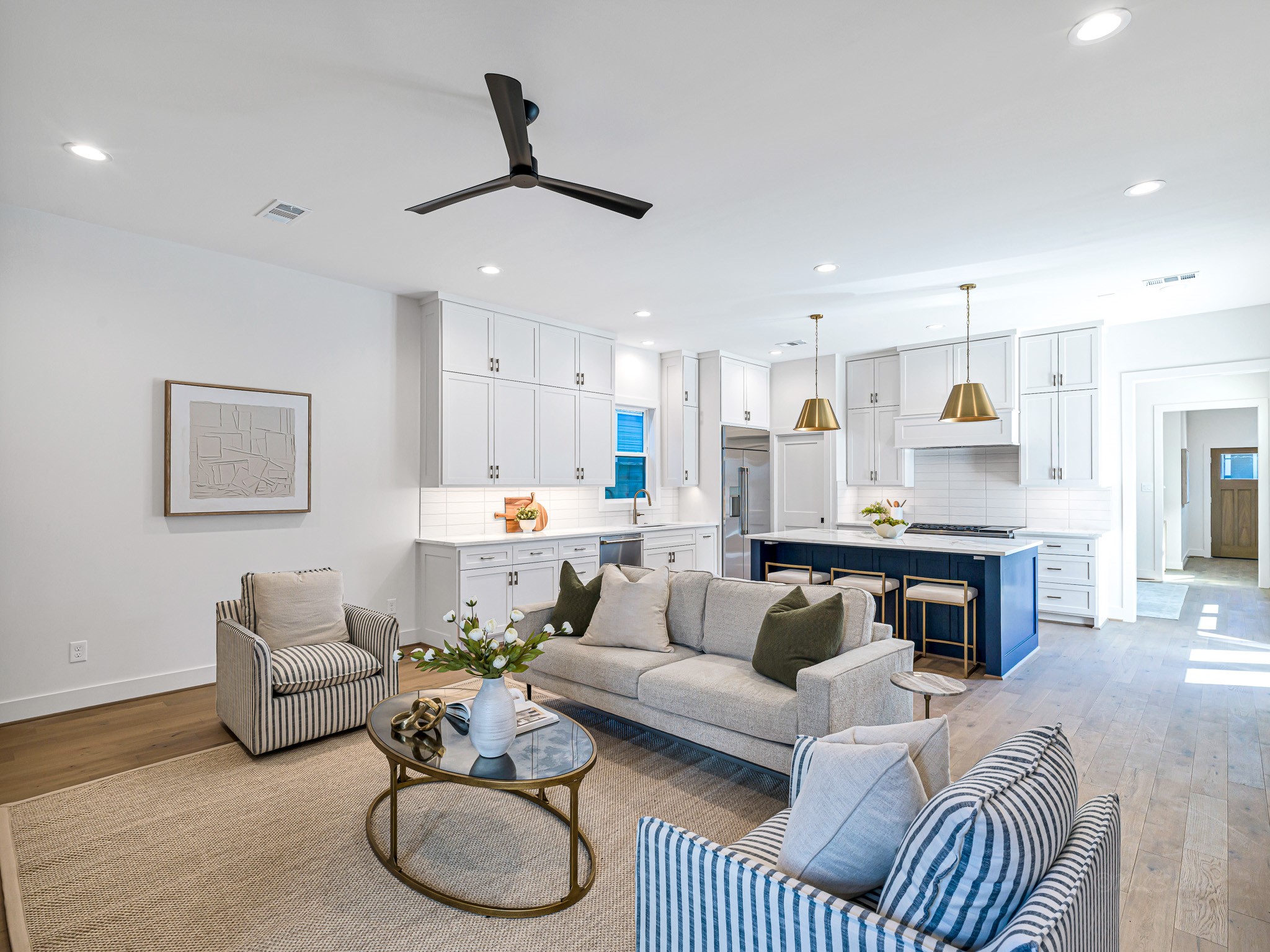 1207 Tabor Street Houston, TX 77009 - Photo 21 of 46 a living room with furniture and a fireplace