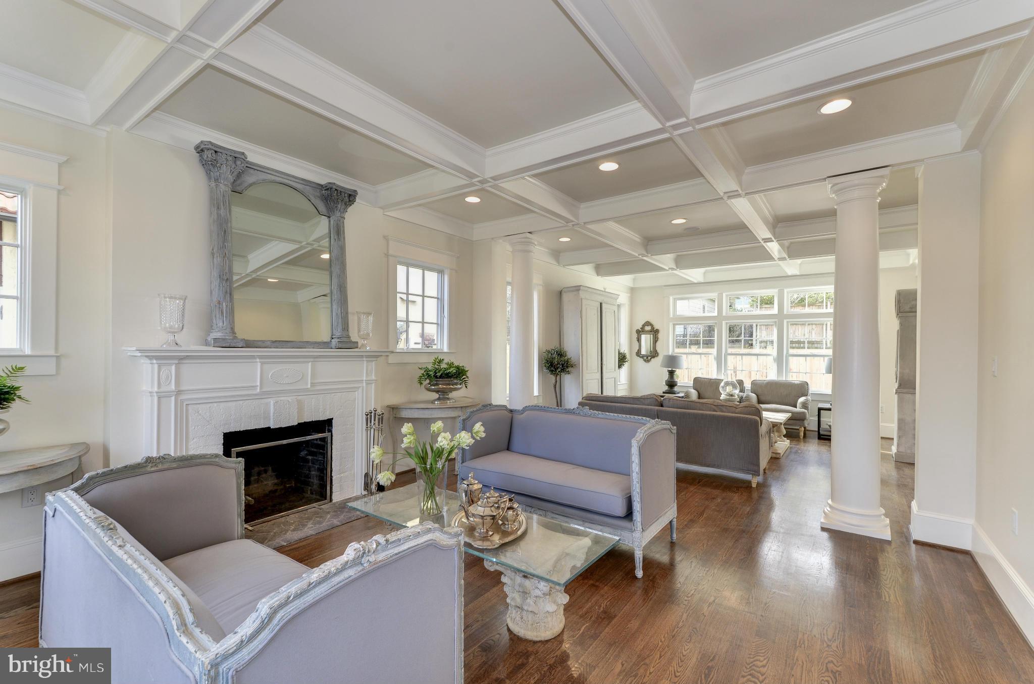 3816 Military Road Northwest Washington, DC 20015 - Photo 6 of 22 a living room with furniture and a fireplace