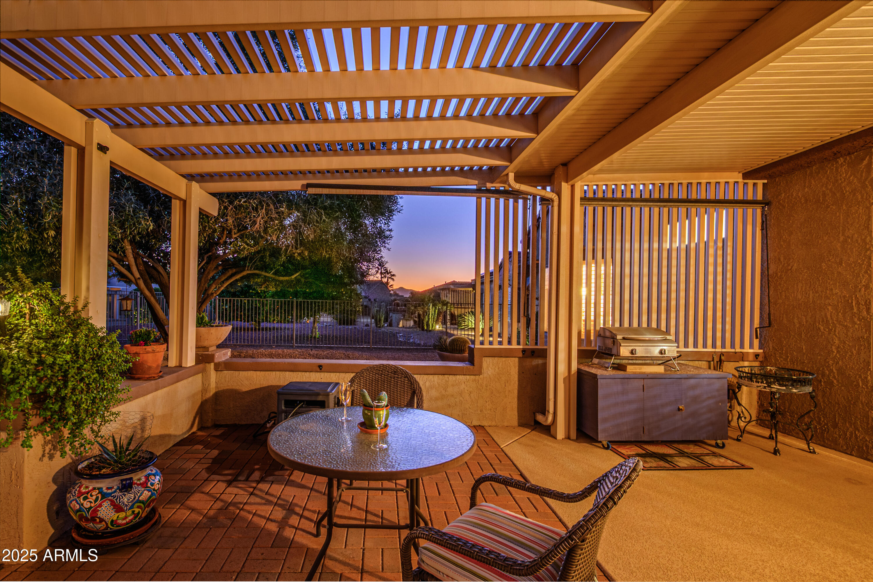 15883 West Cisa Rio Lane Surprise, AZ 85374 - Photo 12 of 45 a balcony with furniture and a potted plant